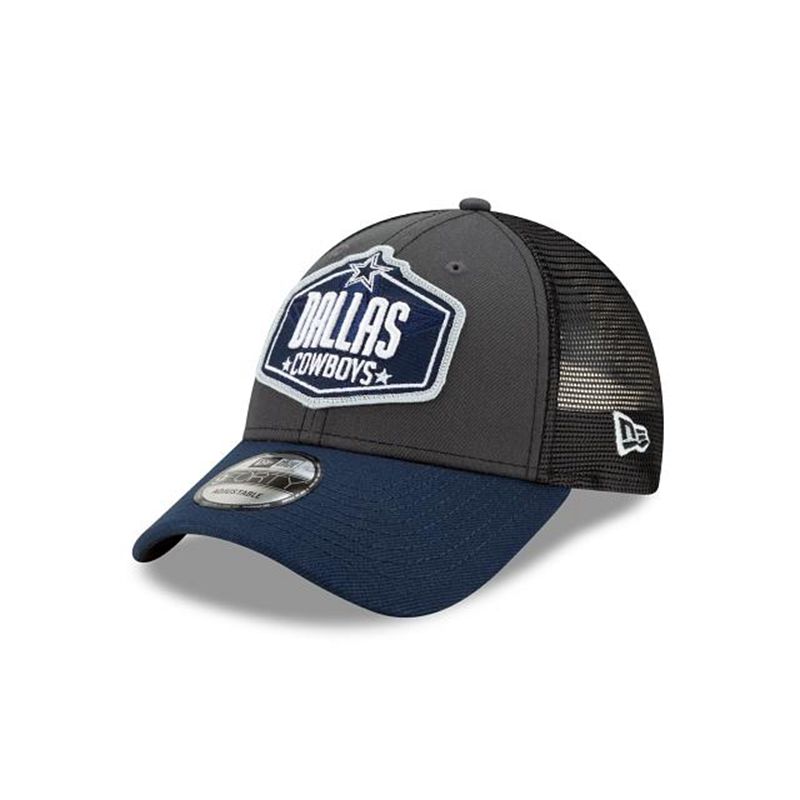 NFL Dallas Cowboys Draft 9Forty Adjustable (NSE0330) - Grey New Era Caps